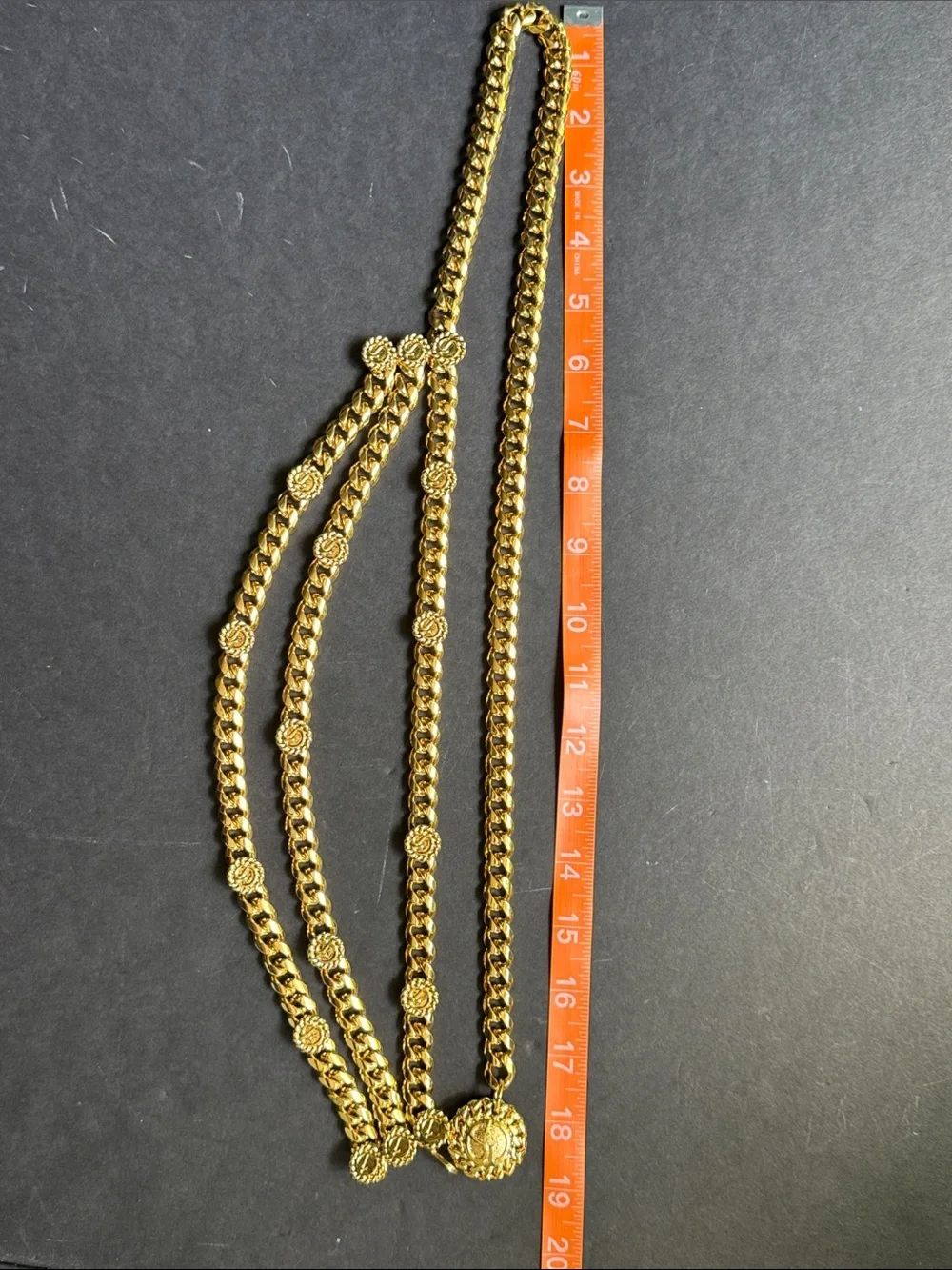 St. John Vintage Gold Chain Link Belt